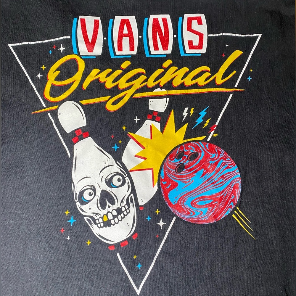 Van’s Lucky Spare Print T-Shirt in Black.